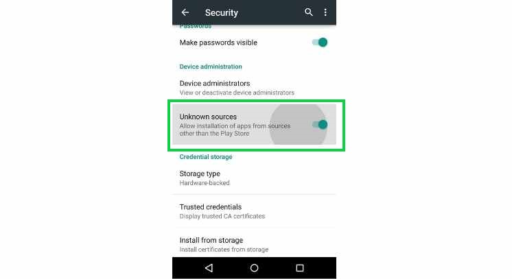 enabling unknown sources to install Applinked apk on android